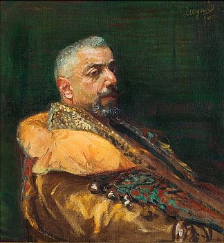 埃拉兹姆·巴伦茨的肖像 Portrait of Erazm Barącz (1909)，莱昂·维乔科夫斯基