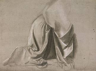 跪着的人物帷幔的研究 The Study of a Drapery of a Figure Kneeling (c.1472 – c.1475)，达芬奇