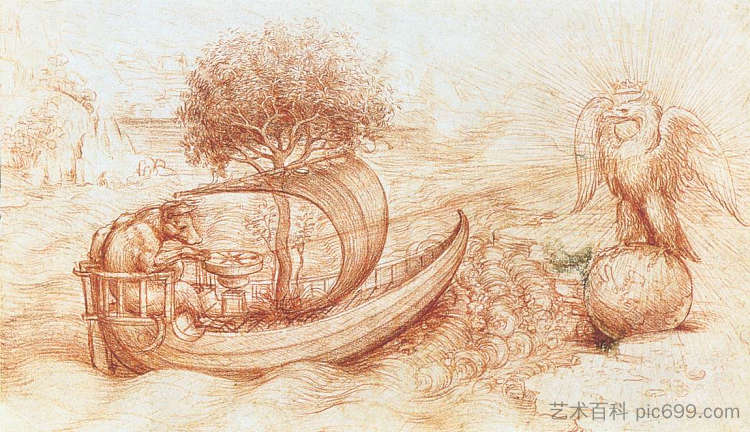 寓言 Allegory (c.1516; Paris,France ),达芬奇