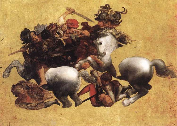 安吉亚里战役 Battle of Anghiari (c.1503 - c.1505; Florence,Italy  )，达芬奇