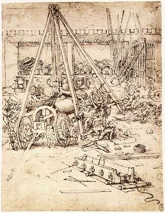 大炮铸造厂 Cannon foundry (1487; Milan,Italy                     )，达芬奇