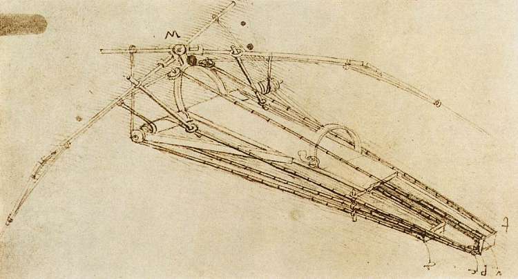 飞行器设计 Design for a flying machine (c.1488; Milan,Italy  )，达芬奇