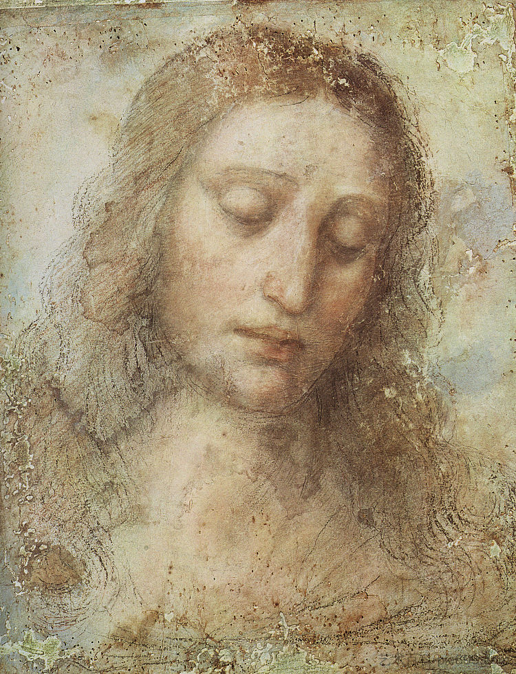 基督的头 Head of Christ (c.1495; Milan,Italy ),达芬奇