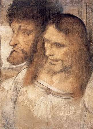 圣托马斯和詹姆斯大帝的头像 Heads of Sts Thomas and James the Greater，达芬奇