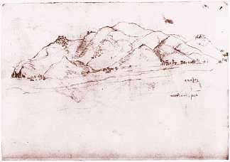 比萨附近的景观 Landscape near Pisa (c.1502; Italy                     )，达芬奇