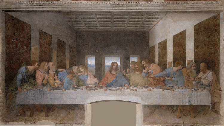 最后的晚餐 The Last Supper (1495; Milan,Italy  )，达芬奇