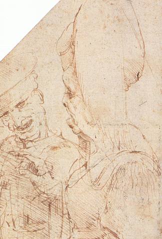 配对情侣 Matched Couple (c.1490; Milan,Italy                     )，达芬奇