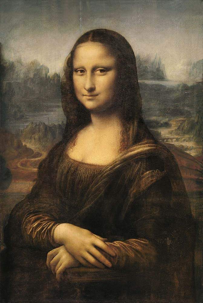蒙娜丽莎 Mona Lisa (c.1503 - c.1519; Florence,Italy  )，达芬奇
