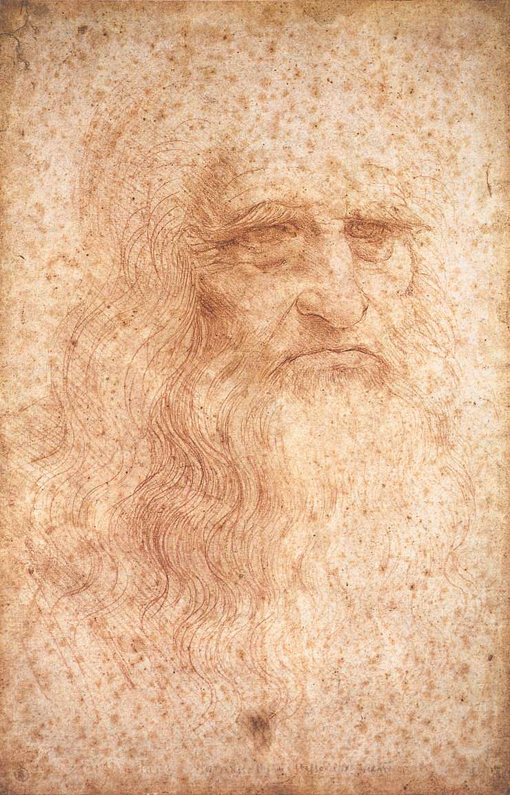 一个大胡子男人的肖像，可能是自画像 Portrait of a Bearded Man, possibly a Self Portrait (c.1484 - c.1513; Rome,Italy  )，达芬奇