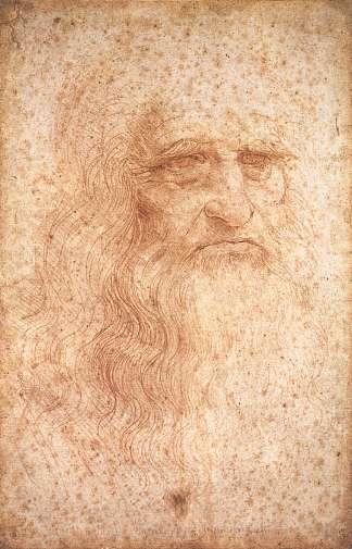 一个大胡子男人的肖像，可能是自画像 Portrait of a Bearded Man, possibly a Self Portrait (c.1484 – c.1513; Rome,Italy                     )，达芬奇