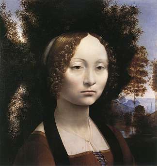 吉内薇拉·本奇的肖像 Portrait of Ginevra Benci (c.1474; Milan,Italy                     )，达芬奇