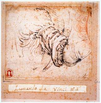 天使报喜的袖子研究 Sleeve Study for the Annunciation (c.1470 – c.1473)，达芬奇