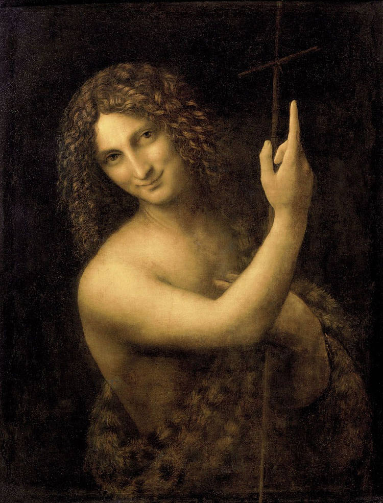 施洗者圣约翰 St. John the Baptist (c.1515; Rome,Italy  )，达芬奇