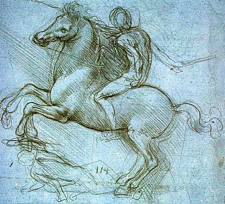 斯福尔扎纪念碑研究 Study for the Sforza Monument (1489)，达芬奇