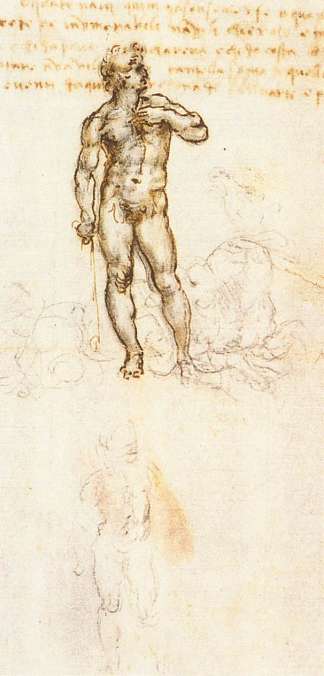 米开朗基罗对大卫的研究 Study of David by Michelangelo (1505; Florence,Italy                     )，达芬奇