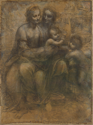 圣母子与圣安妮和施洗者圣约翰 The Virgin and Child with Saint Anne and Saint John the Baptist (c.1499; Italy                     )，达芬奇