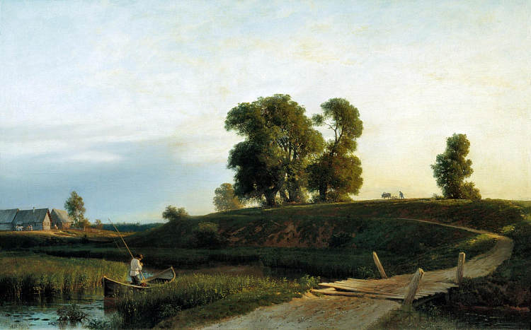 圣彼得堡附近的拉赫塔景观 View of Lakhta near St. Petersburg (1850)，列夫拉格里奥