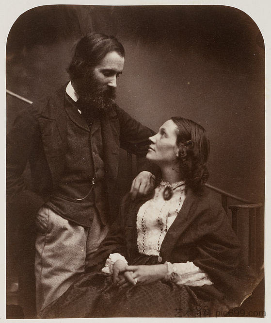 亚历山大·芒罗和他的妻子玛丽·卡鲁瑟斯 Alexander Munro and his wife, Mary Carruthers (1863)，刘易斯·卡罗