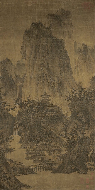 一座孤零零的寺庙，在清澈的山峰中 A Solitary Temple Amid Clearing Peaks (960)，城镇