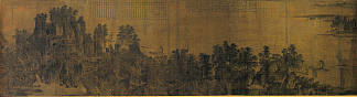 河山亲密风景（局部） Intimate Scenery of River and Mountains (detail)，李唐