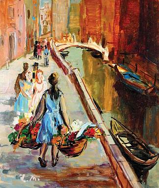 威尼斯的卖花商 Flower Sellers in Venice (1958)，利维亚麦考维