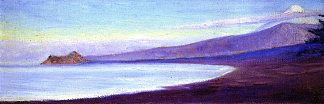 熔岩海滩的富士山 Fuji from Lava Beach (1901)，利亚·卡伯特·佩里