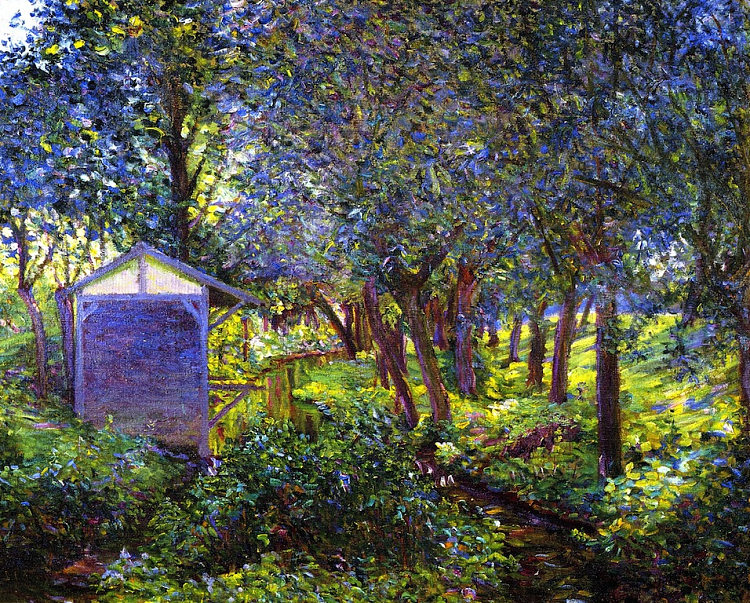 吉维尼兰斯卡，在莫奈的花园 Giverny Landscae, in Monet's Garden (1897)，利亚·卡伯特·佩里