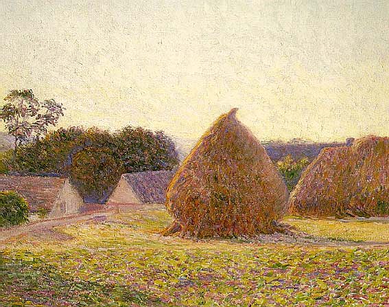 干草堆，吉维尼 Haystacks, Giverny (1896)，利亚·卡伯特·佩里