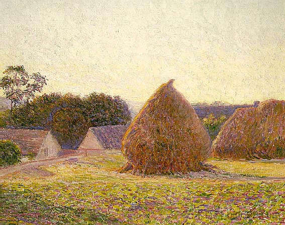 干草堆，吉维尼 Haystacks, Giverny (1896)，利亚·卡伯特·佩里