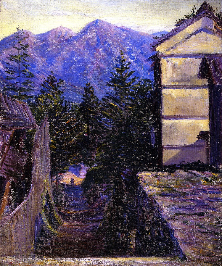山村， 日本 Mountain Village, Japan (1901)，利亚·卡伯特·佩里