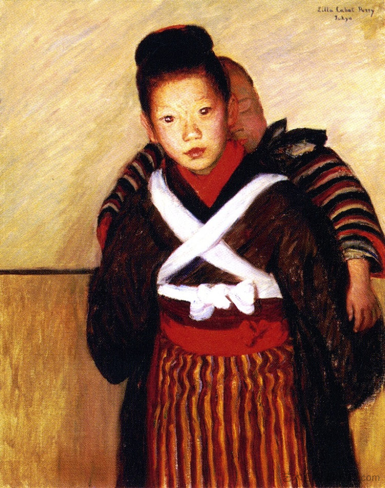 年轻的看护人（也称为母亲） Young Caretaker (also known as Motherhood) (1899)，利亚·卡伯特·佩里