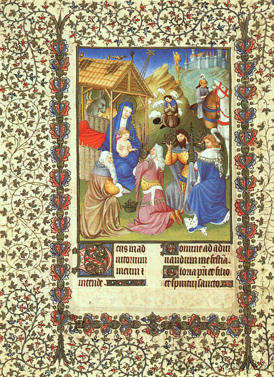 贤士的崇拜 The Adoration of the Magi (c.1408; France  )，林堡兄弟