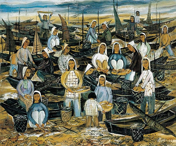 渔妇 Fisherwomen，林风眠