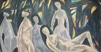 五个裸体女士 Five Naked Ladies，林风眠