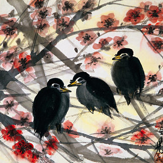 梅树和鸟类 Plum Tree and Birds，林风眠