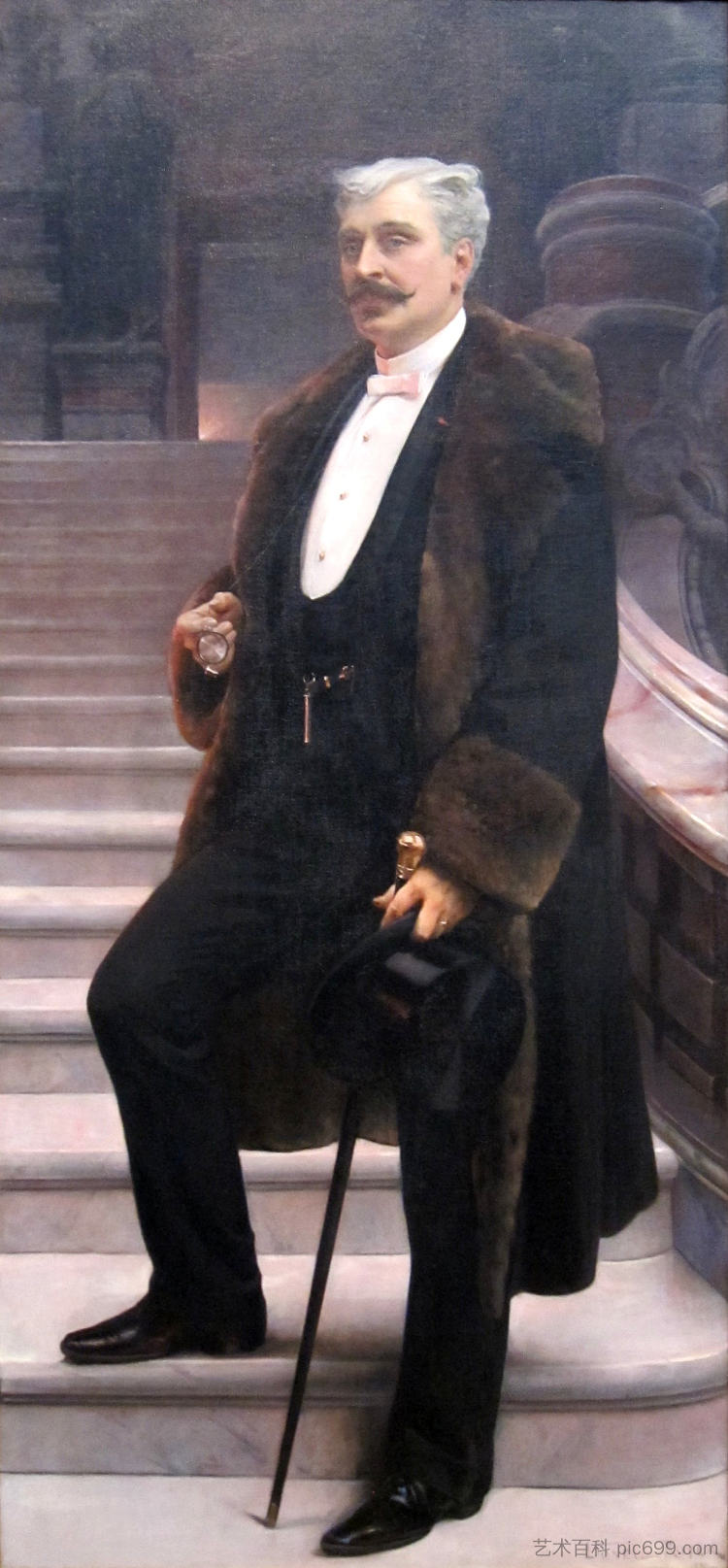 德德马尔·德·克兰萨克伯爵的肖像 Portrait of Comte D'Adhémar De Cransac (1890)，莱昂内尔·诺埃尔·罗耶