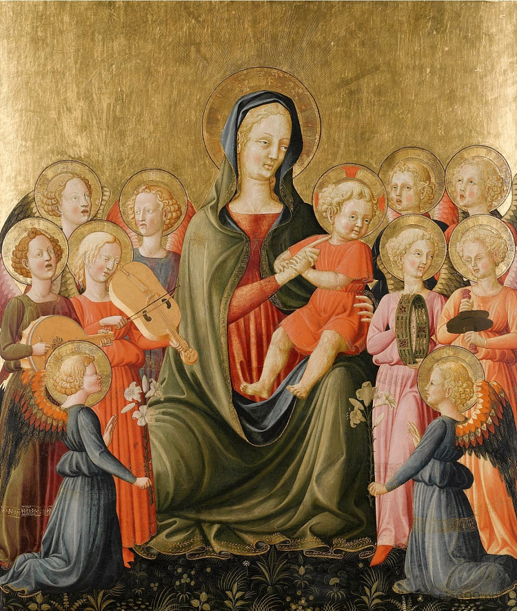 麦当娜与孩子和天使 Madonna with Child and Angels (c.1425)，分裂