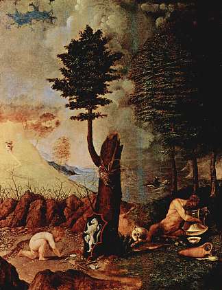 寓言（谨慎与智慧的寓言） Allegory (Allegory of Prudence and Wisdom) (1505; Italy                     )，洛伦佐·洛图