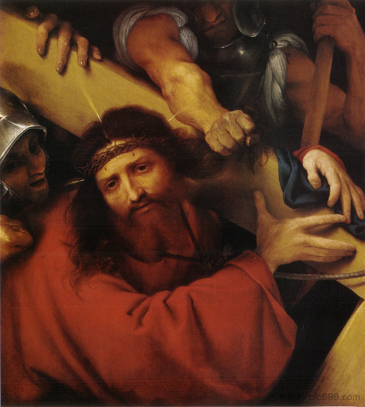 背负十字架的基督 Christ Carrying the Cross (1526; Italy  )，洛伦佐·洛图