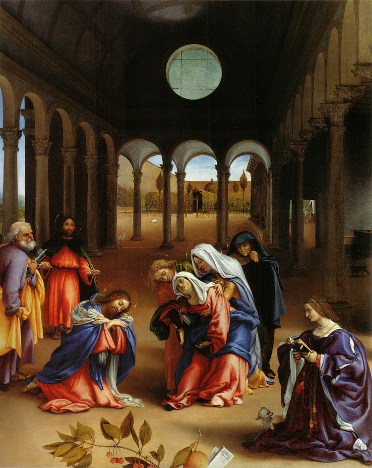 基督与马利亚的告别 Christ's farewell to Mary (1521; Italy  )，洛伦佐·洛图