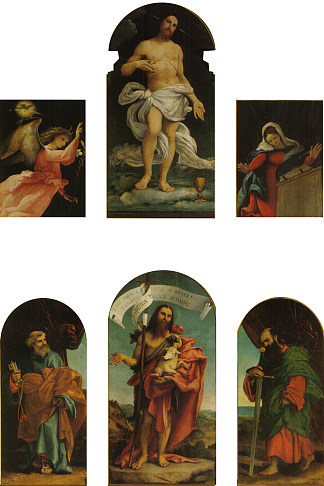 蓬泰拉尼卡息肉 Polyptych Ponteranica (1525; Italy                     )，洛伦佐·洛图