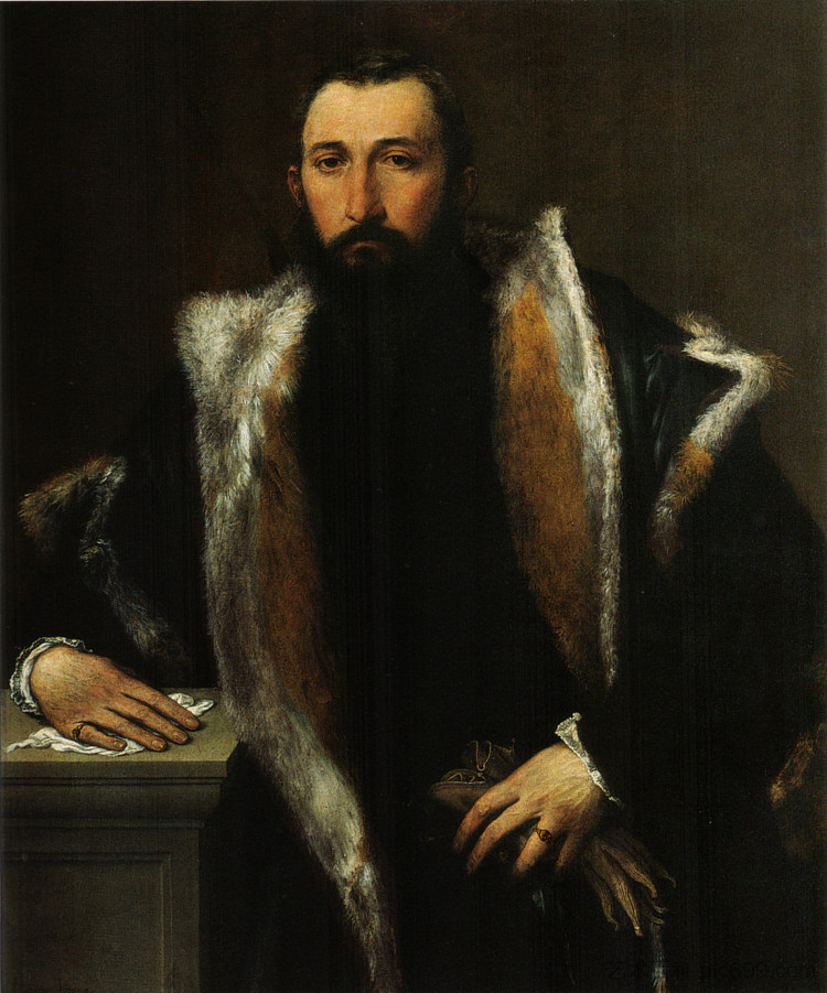 费博·达布雷西亚的肖像 Portrait of Febo da Brescia (1544; Italy  )，洛伦佐·洛图