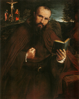 弗雷戈里奥·贝洛·迪维琴察的肖像 Portrait of Fra Gregorio Belo di Vicenza (1548; Italy                     )，洛伦佐·洛图