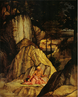 圣杰罗姆在沙漠中冥想 St. Jerome Meditating in the Desert (1506; Italy                     )，洛伦佐·洛图