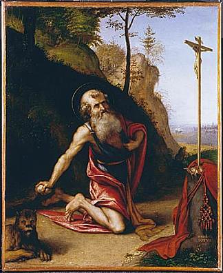圣杰罗姆 St. Jerome (1515; Italy                     )，洛伦佐·洛图