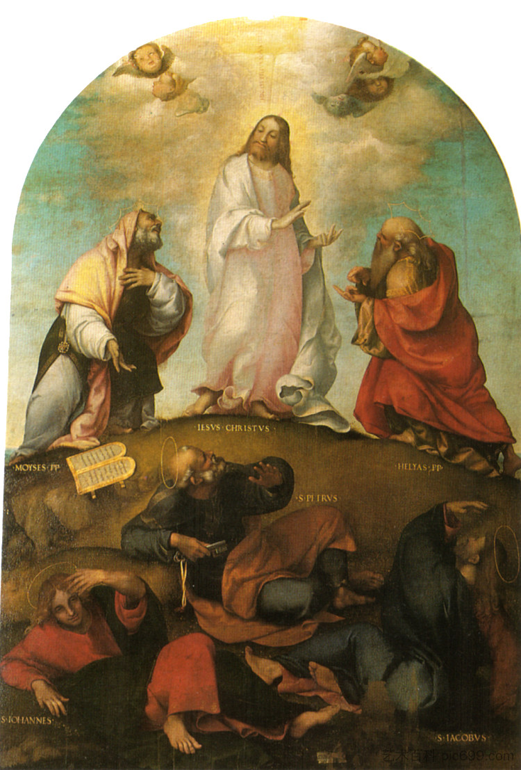 基督的变容 The Transfiguration of Christ (c.1511; Italy  )，洛伦佐·洛图