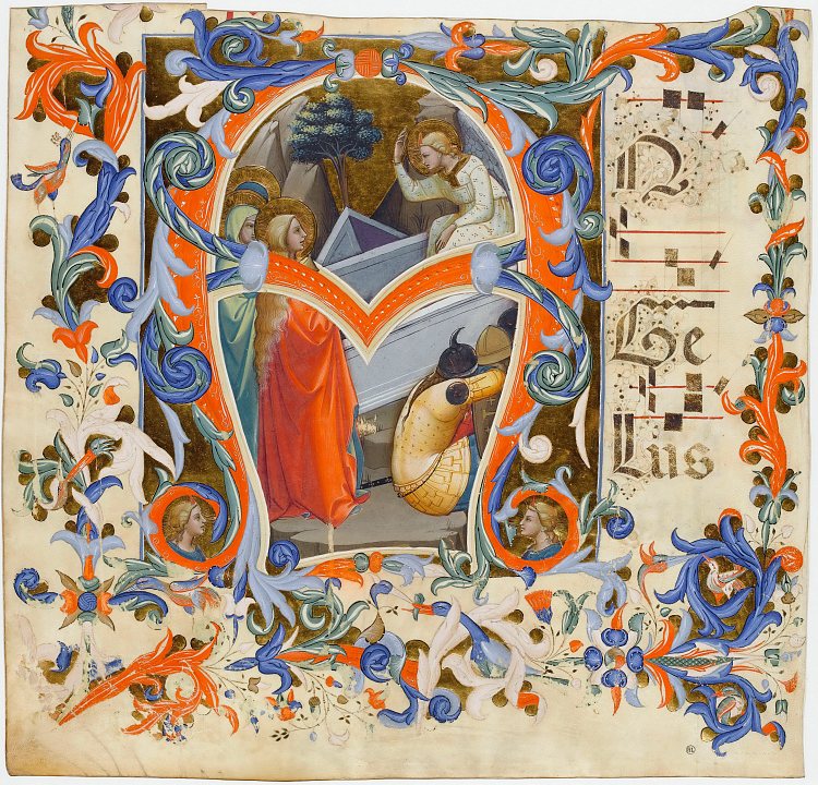 反音（鳕鱼 Cor. 1，第 3 对开页） Antiphonary (Cod. Cor. 1, Folio 3) (1404)，洛伦佐·摩纳哥