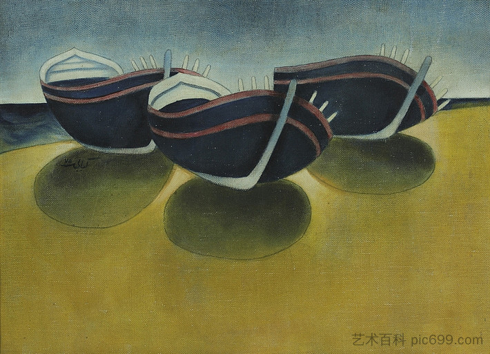 海滩上的船 Boats on the Beach，卢伊凯亚利