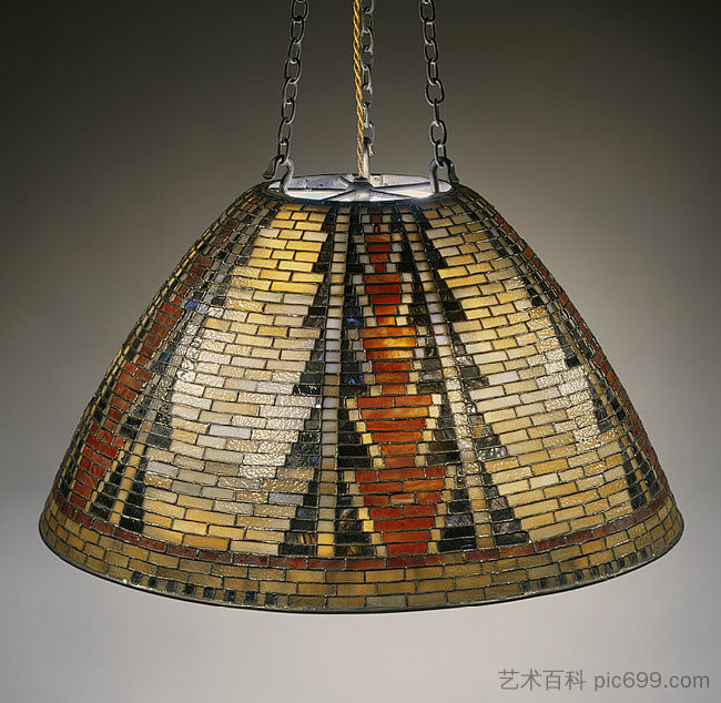 吊灯罩 Hanging shade (1899)，蒂凡尼