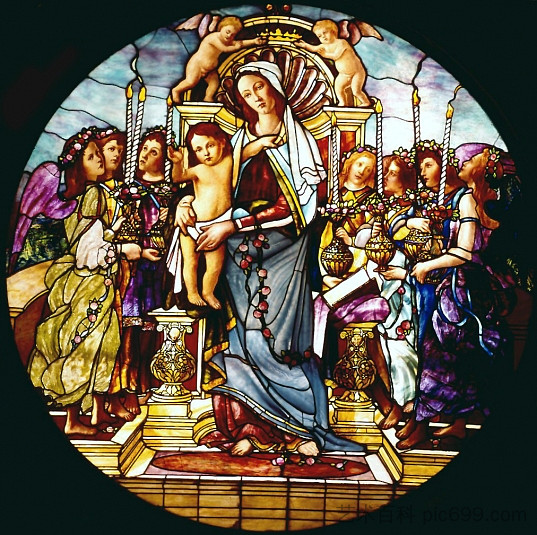 麦当娜和孩子窗口 Madonna and Child window (1890)，蒂凡尼